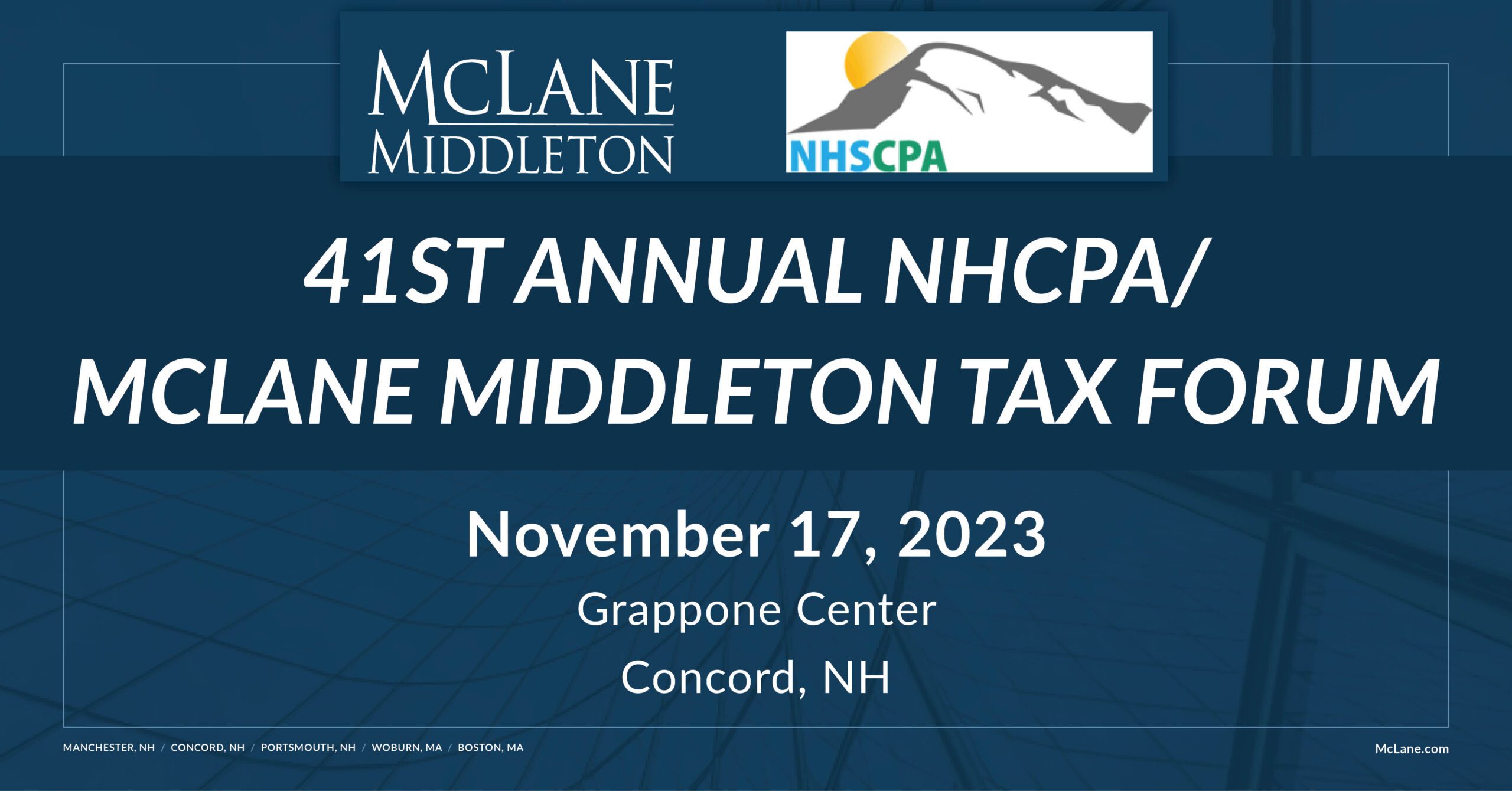 NHSCPA/McLane Middleton Tax Forum McLane Middleton