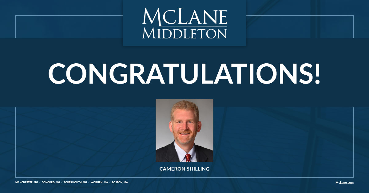 Cameron Shilling Named a Northeast Trailblazer by The American Lawyer ...