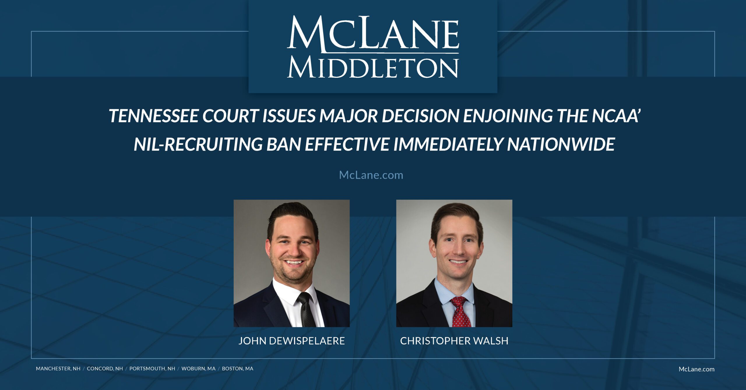 Tennessee Court Issues Major Decision Enjoining the NCAA's NIL