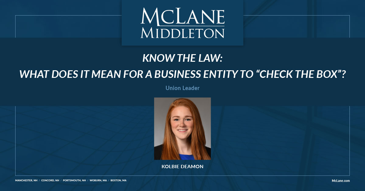 Know the Law What Does It Mean for a Business Entity to “Check the Box