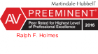 Martindale-Hubbell AV Rating, Ralph Holmes