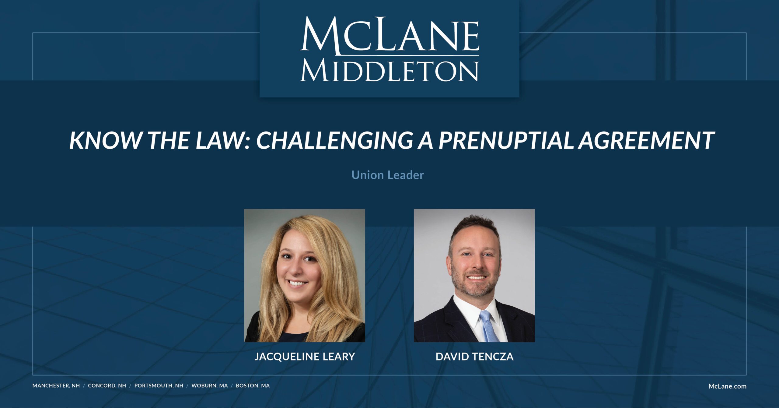 Know the Law: Challenging a Prenuptial Agreement - McLane Middleton