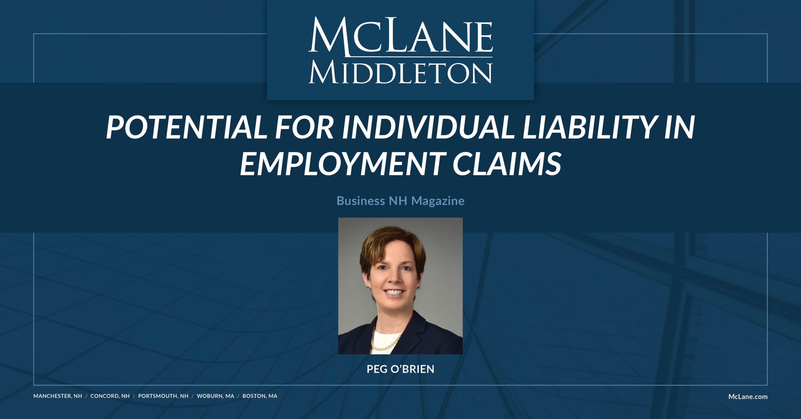 Potential for Individual Liability in Employment Claims - McLane Middleton