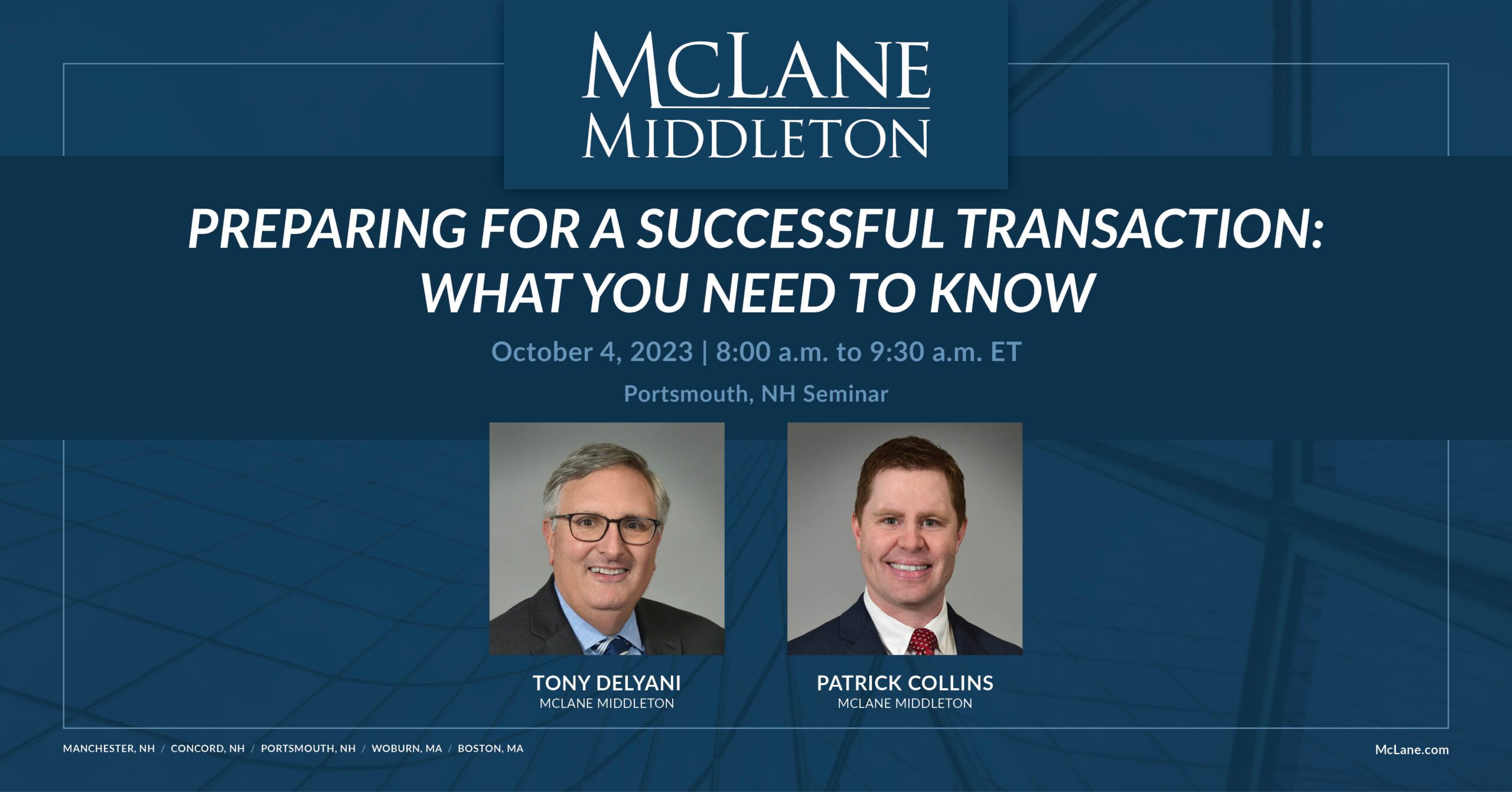 Preparing for a Successful Transaction What You Need to Know McLane