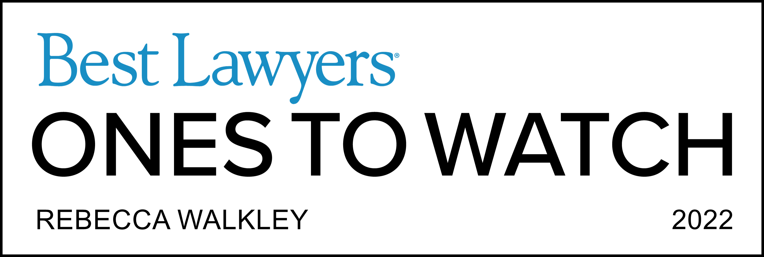 Best Lawyers Ones to Watch 2022, Rebecca Walkley